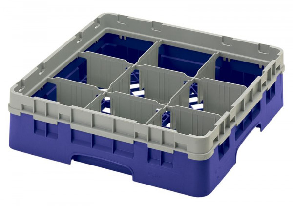 Cambro Spülkorb mit 9 Fächer Camrack® 9 cm Marineblau, 9S318186