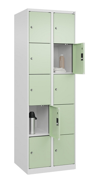 C+P Schließfachschrank Evolo PLUS, 10 Fächer, 1850x600x500mm, 9016/6019, 049000-205 S10019