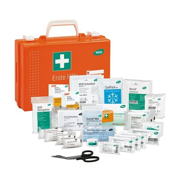 WERO Erste Hilfe Koffer DIN 13157 mit PowerTex Pflastern, 206227