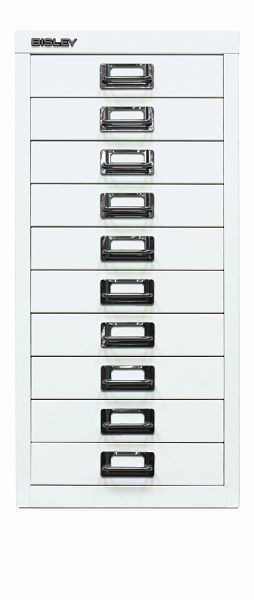 Bisley MultiDrawer, 29er Serie, DIN A4, 10 Schubladen, verkehrsweiß, L2910696