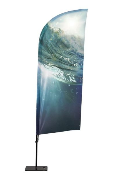 Showdown Displays Beachflag Alu Wind-Form 205cm Gesamthöhe, BFAW205