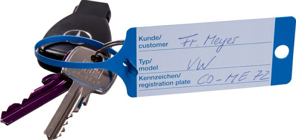 Eichner PP-Schlüsselanhänger grün "französisch", 1/1-farbig weiß bedruckt, VE: 100 Stück, 9219-00329
