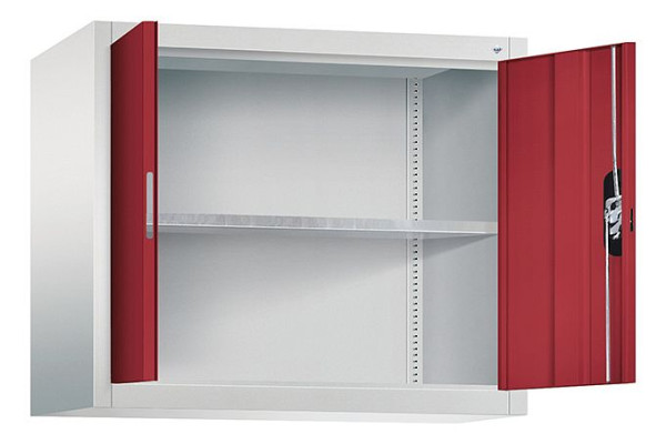 C+P Aufsatzschrank Acurado, H790xB930xT400mm, Farbe: Lichtgrau / Rubinrot, Muldengriff, 9265-009 S10075
