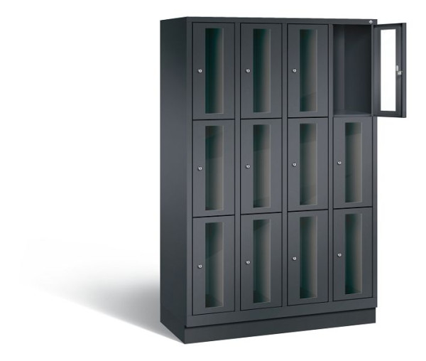 C+P Schließfachschrank Classic, H1800xB1190xT500mm, Farbe: Schwarzgrau, 8020A403 S10014