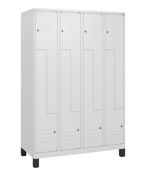 C+P Z-Spind Classic PLUS, Füße, 8 Abteile, 1800x1200x500mm, 9016/9016, Zylinderschlösser, 0800137-408 S10029