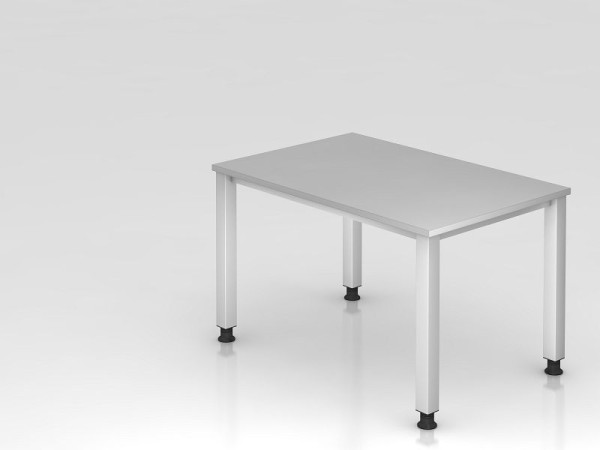 Hammerbacher Schreibtisch 4-Fuß eckig 120x80cm Grau, Rechteckform, VQS12/5/S