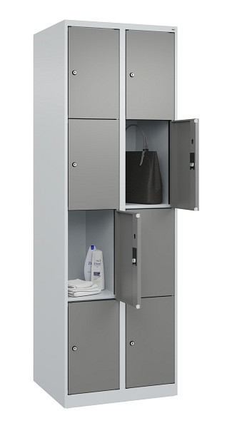 C+P Schließfachschrank Evolo PLUS, 8 Fächer, 1850x600x500mm, 7035/0004, 049000-204 S10014