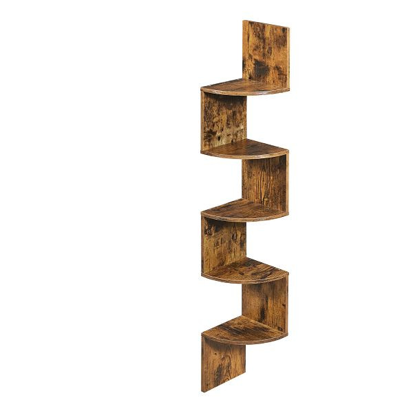 VASAGLE Bücherregal, Rostbraun, 20x20x126 cm, LBC72BX