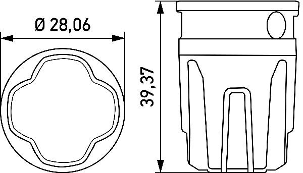 HELLA LED-Blitz-Kennleuchte, BST-Round, 12/24V, gelb, Einbau, Kabel: 1850mm, Anbau, Set, 2XD 014 564-401