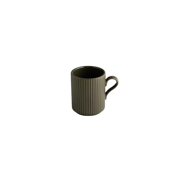 APS Kaffeebecher THE GRID - Porzellan, Ø 7,5 cm, 240 ml, Farbe mud (braun), stapelbar, 19065