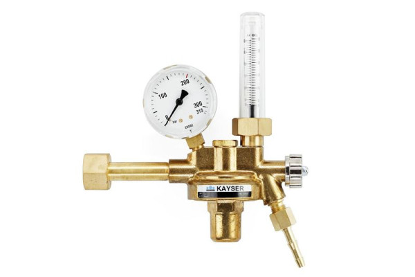 ELMAG Druckregler 'Argon/Co2' mit Flowmeter, mit 1 Manometer, Ø 63mm & Flowmeter, 200 bar, 5-30 l/min., 57121