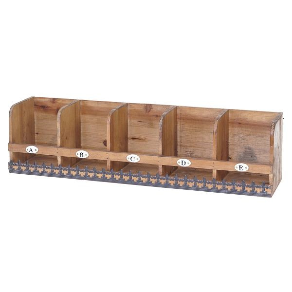 Mendler Wandregal HWC-A43, Hängeregal Regal, Tanne Holz massiv Vintage Shabby-Look 71x18x16cm, 57077