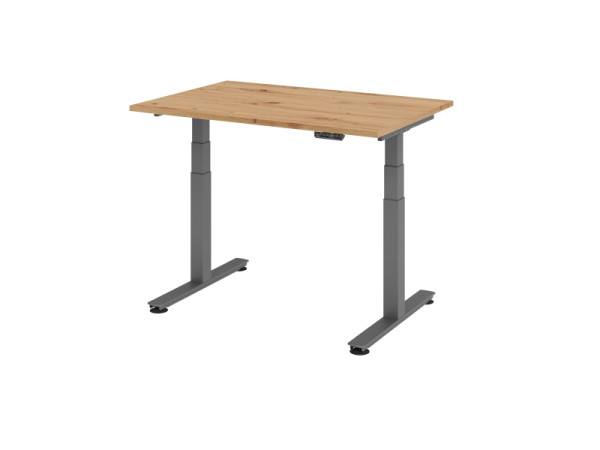 Hammerbacher Sitz-Steh-Schreibtisch elektrisch 120x80cm Asteiche, VXDSM12/R/G