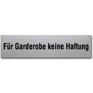 Moedel Piktogramm Für Garderobe keine Haftung, Edelstahl, selbstklebend, 160x40 mm, 57328