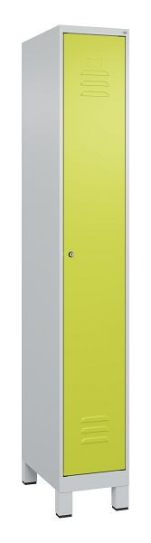 C+P Umkleidespind Classic PLUS, Füße, 1950x300x500mm, 7035/0024, Zylinderschloss, 080010-10 S10025