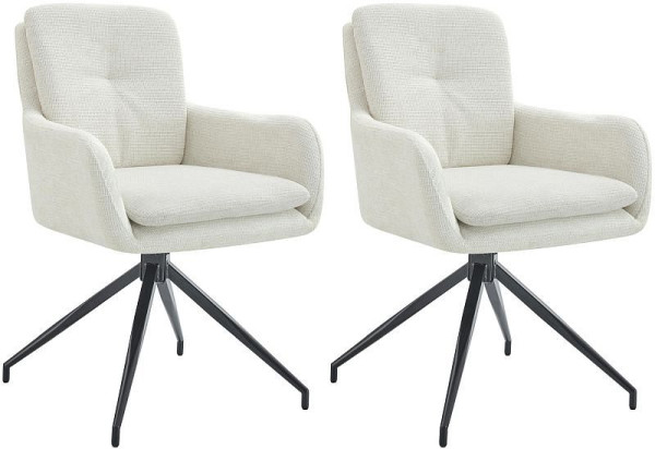 CLP Esszimmerstuhl Pickett Stoff, creme, VE: 2 Stück, 326689
