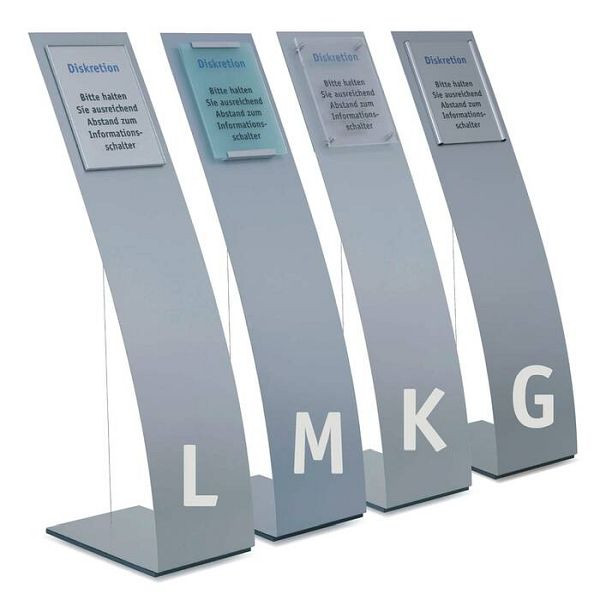 Stein HGS Bodenständer Display -Unitex L, K, G, M-, Unitex L/270mm/inkl. Schild A4, ( 1 Montagesauger/Lieferung ), 20226