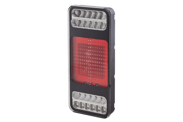 HELLA Heckleuchte, Coluna, LED, 12V, Anbau/geschraubt, glasklar, LED-Lichtfarbe: rot/weiß/gelb, 3000mm, Flachsteckhülse, rechts/links, 2VP 345 900-471