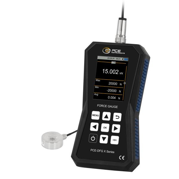 PCE Instruments Kraftmessgerät mit externer Druckmessdose bis 20 kN, PCE-DFG 20K XF