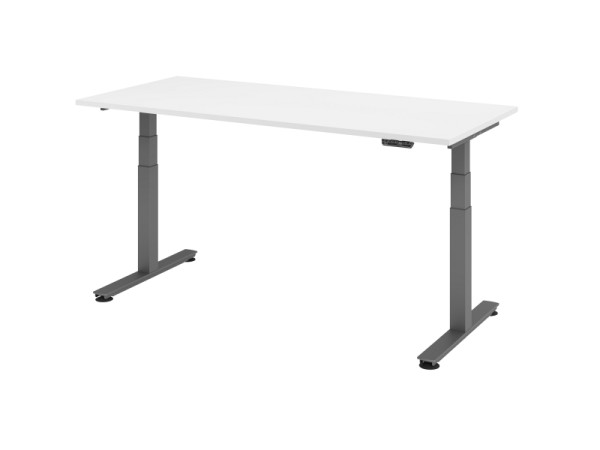 Hammerbacher Sitz-Steh-Schreibtisch elektrisch 180x80cm Weiß, VXDSM19/W/G