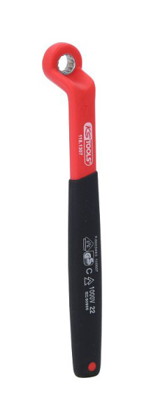 KS Tools Isolierter Ringschlüssel, gekröpft, 7 mm, 118.1307