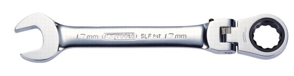 KS Tools GEARplus Gelenk-Ratschenringmaulschlüssel feststellbar, 9mm, 503.4809