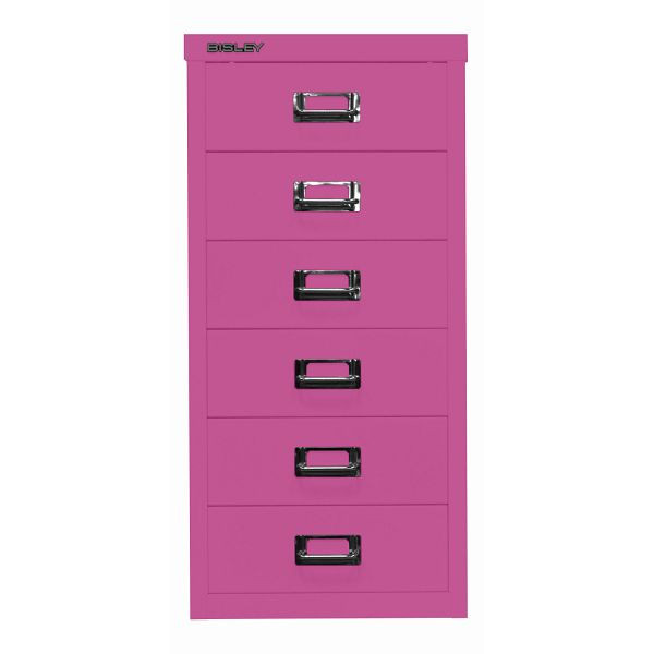 Bisley MultiDrawer™ DIN A4, 6 Schubladen, 681 fuchsia, L296681