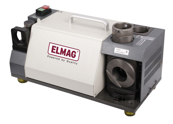 ELMAG Bohrerschleifgerät BSG 60 / 400 Volt, komplett mit verstellbarem Motor und Korundscheibe K60, Diamant-Abziehvorrichtung und Präzisionsoptik, 61010