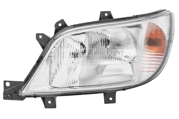 HELLA Halogen-Hauptscheinwerfer, für u.a. Mercedes-Benz Sprinter 3-T Chassis (903), CCC/ECE, für Rechtsverkehr, links, 1EH 008 010-011