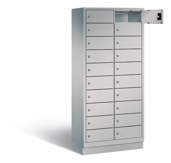 C+P Schließfachschrank Evolo, H1800xB810xT500mm, Farbe: Weißaluminium, 48020-2210 S10173