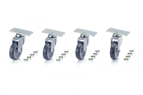 Auer Radset passend für Big Box, 120 x 80 und 120 x 100, 4 Lenkräder inkl. Schrauben, BBRA S1