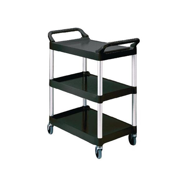 Rubbermaid Mehrzweckwagen schwarz, Material: Polypropylen, 75,3 x 48,7 x 38,4 cm, Kapazität: 91 kg, J818