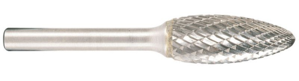 Projahn Hartmetallfräser Form H Flamme d1 9.6 mm, Schaft-Durchmesser 6.0 mm Kreuzverzahnung, 700866096