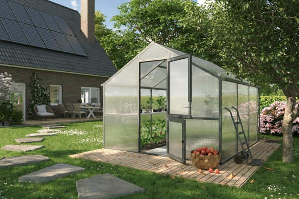 KGT Gewächshaus Modell Nelke III, anthrazit-grau, 23300003