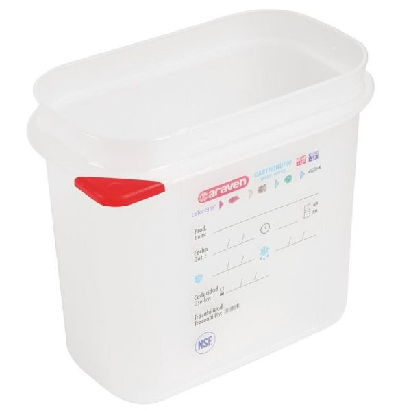 Araven GN1/9 Lebensmittelbehälter 1,5L, 20 cm, 4er Pack, T983