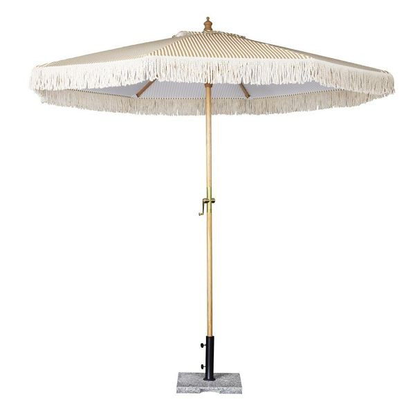 Bolero Sicily runder gestreifter Sonnenschirm, 2,5 m Durchmesser, FU508