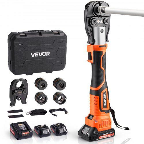 VEVOR 18V Akku-Rohrpresswerkzeug-Set für PEX/Alu-Kunststoff-Rohre, Pressbacken TH16/20/26/32, 2x2Ah Akkus, Ladegerät, Tasche, JXCYDDYJGJTH9J7OZ001V9