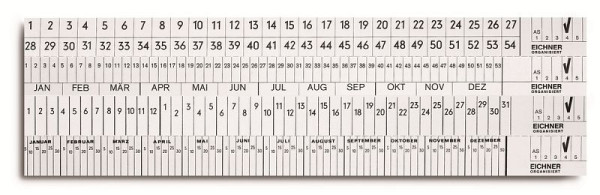 Eichner Planungs- und Terminstreifen für die Serie VISIMAP, Typ: AS, VE: 100 Stück, 9036-00052