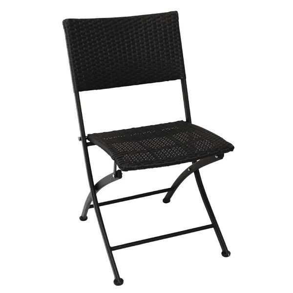 Bolero klappbare Rattanstühle mit Stahlrahmen schwarz, VE: 2 Stück, GL303