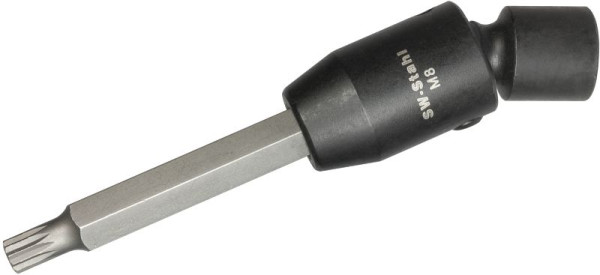 SW-Stahl IMPACT-Schraubendreheinsatz, 3/8", Innenvielzahn, M8, mit Gelenk, 05215L