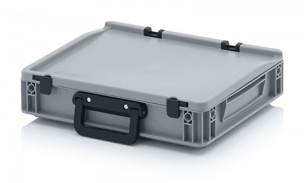 Auer Eurobehälter Koffer 1G 1 Griff auf der Längsseite, LxBxH: 40 x 30 x 9 cm, ED 43/75 1G