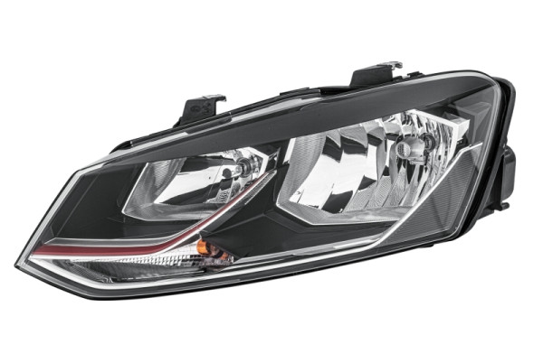 HELLA FF/Halogen-Hauptscheinwerfer - für u.a. VW Polo (6R1, 6C1) - GTI - ECE - für Rechtsverkehr - links, 1EB 012 034-051