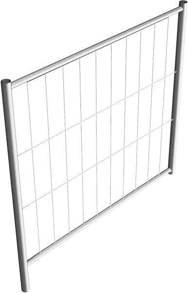 Schake Mobil-Bauzaun verzinkt Typ Profi Maße: 1,20 x 1,20m mit umlaufenden Rohrrahmen Maschenweite 100/300, 3B3612