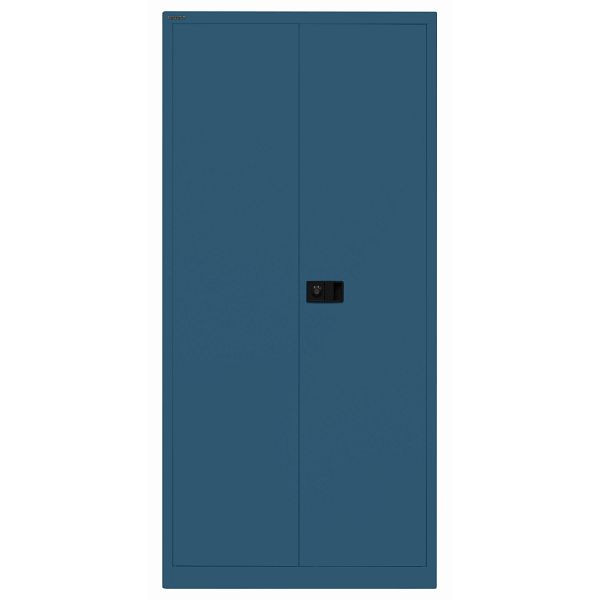Bisley Flügeltürenschrank UNIVERSAL, 4 Fachböden für 5 Ordnerhöhen, Breite 914 mm, Tiefe 400, 687 prussian, Belastbarkeit: 70kg je Fachboden, E782A04687