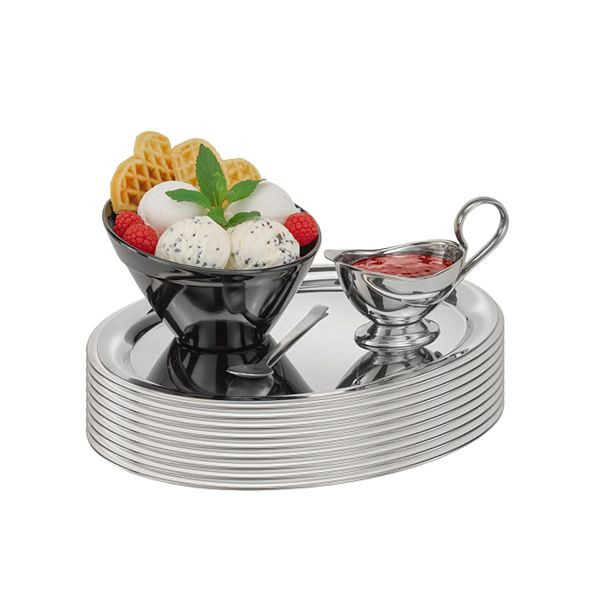 APS Serviertablett KAFFEEHAUS, Edelstahl, 29 x 22 cm, VE: 10er-Set, 67574