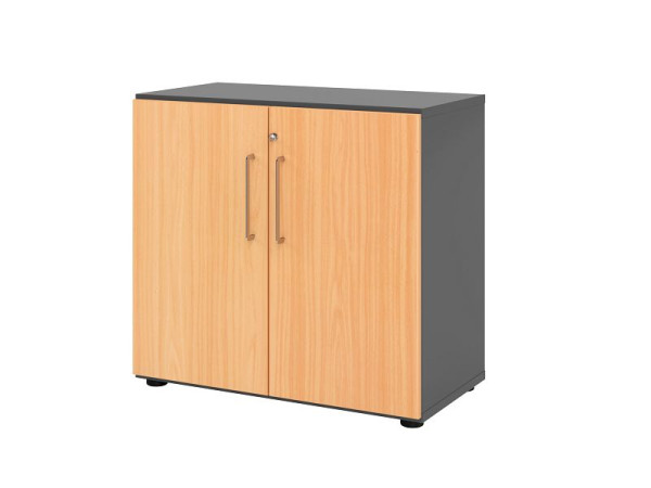 Hammerbacher Schrank 2OH 928T2 Graphit/Buche, V928T2/G/6/BS