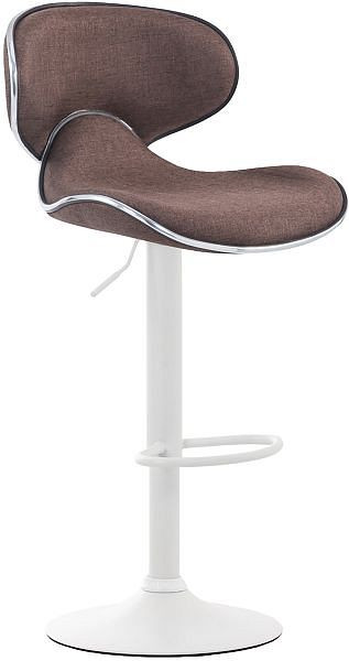 CLP Barhocker Las Vegas V2 Stoff weiß, braun, 315469