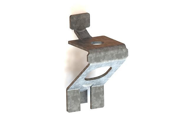 Meta Holzbodenträger, verzinkt, Silber, 2001702