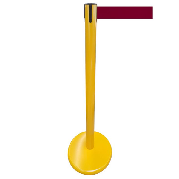 Stein HGS Personenleitsystem -P-LINE Future-, Metall/ gelb, burgunder, mit Gurtendstück (Standard), 12795-1502