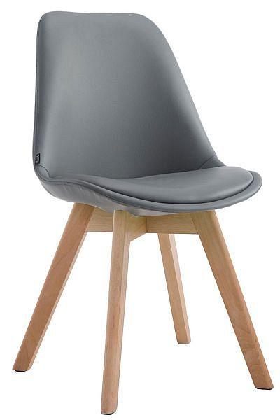 CLP Stuhl Manado Kunstleder Natura, grau, 301418, 4251563452713